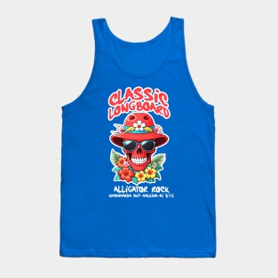 Skull Hawaiian Longboard Tank Top